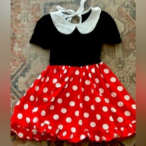 Polka Dot Kids Dress - Black and Red